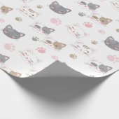 かわいい猫 ラッピングペーパー (角)