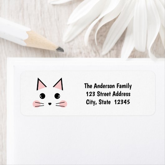かわいい猫 ラベル (インサイチュ)