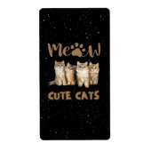 かわいい猫 ラベル (正面)