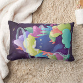 かわいい猫 ランバークッション (ブランケット)