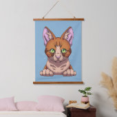 かわいい猫 吊り下げ型タペストリー (寝室)