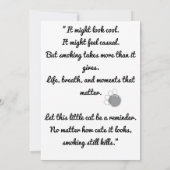 かわいい猫 – 喫煙キルおもしろいアンチ喫煙デザイン (裏面)