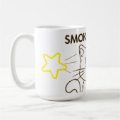 かわいい猫 – 喫煙キルおもしろいアンチ喫煙デザイン コーヒーマグカップ (左)