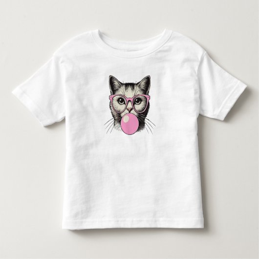 かわいい猫 女性ユーモア猫愛 トドラーTシャツ (正面)