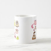 かわいい猫，子猫，カラフル，幸せ，おもしろい,ガーリーtre コーヒーマグカップ (中央)