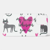 かわいい猫:愛のレタリングイラストレーション。 Case-Mate iPhoneケース (裏面 (横))