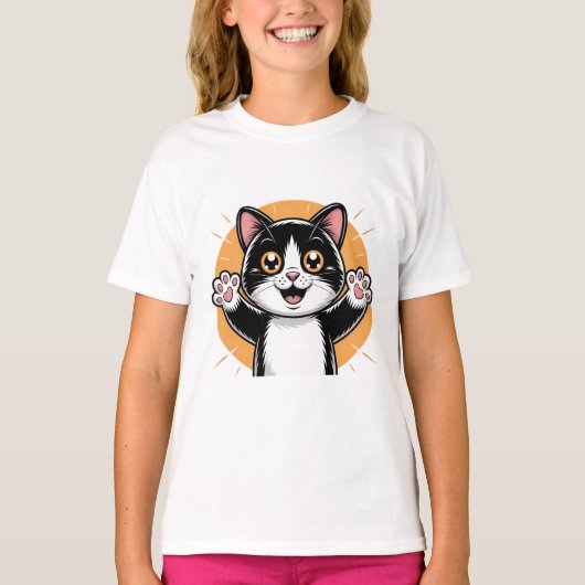 かわいい猫 🐱 – 愛らしい猫好きデザイン Tシャツ (正面)
