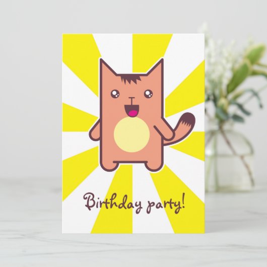 かわいい猫 招待状 (スタンド正面)