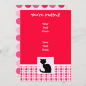 かわいい猫 招待状 (正面/裏面)