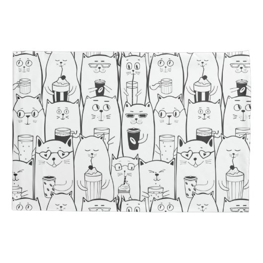 かわいい猫 枕カバー (裏面-左)