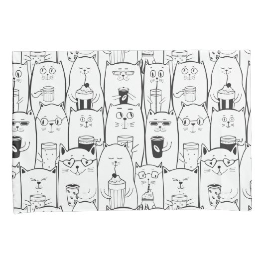 かわいい猫 枕カバー (正面右)