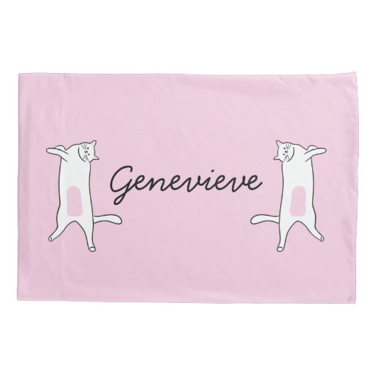 かわいい猫 枕カバー (裏面)