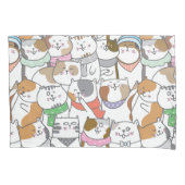 かわいい猫 枕カバー (正面左)