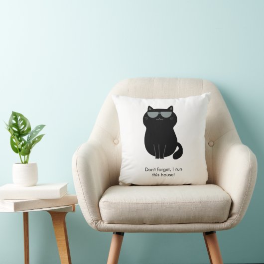 かわいい猫 - 私がこの家を仕切る！ クッション (椅子)