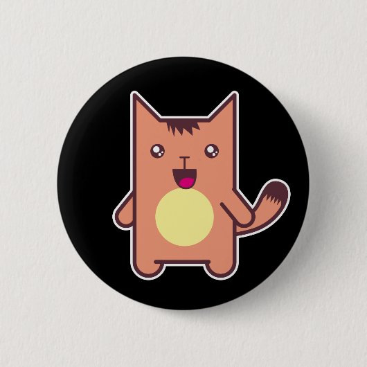 かわいい猫 缶バッジ (正面)