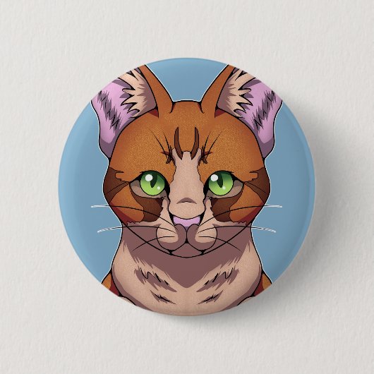 かわいい猫 缶バッジ (正面)