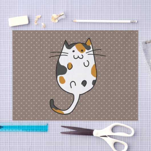 かわいい猫 薄葉紙 (クラフト)