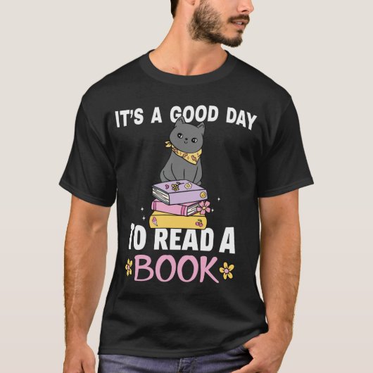 かわいい猫 読書の日 ライブTシャツ Tシャツ (正面)