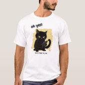 かわいい猫(銃) |おもしろい猫の平均 Tシャツ (正面)