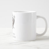 かわいい猫、面白い猫、プロの寝る専門家 ジャンボコーヒーマグカップ (右)