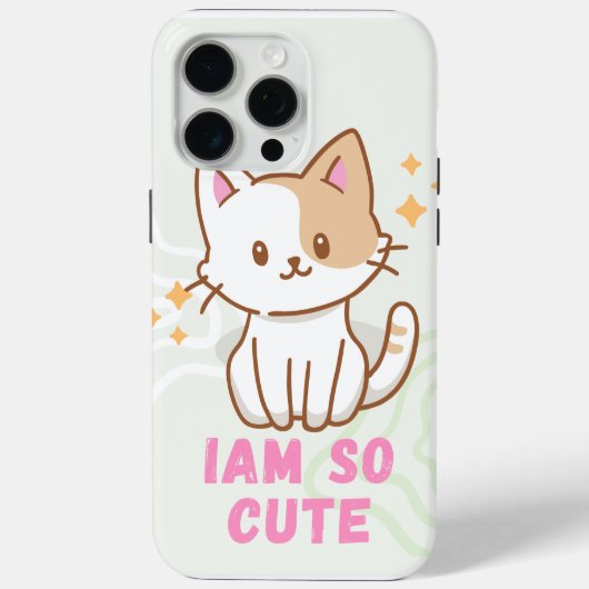 かわいい猫 iam so cute Case-Mate iPhoneケース (裏面)