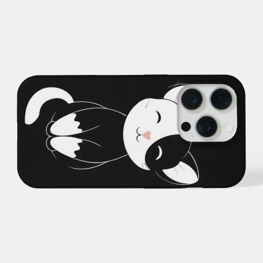 かわいい猫 iPhoneケース (裏面横)