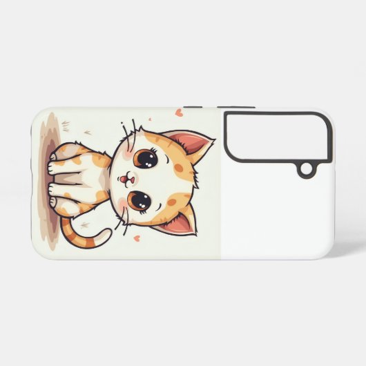 かわいい猫 SAMSUNG GALAXYケース (裏面横)