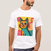 かわいい猫 Tシャツ (正面)