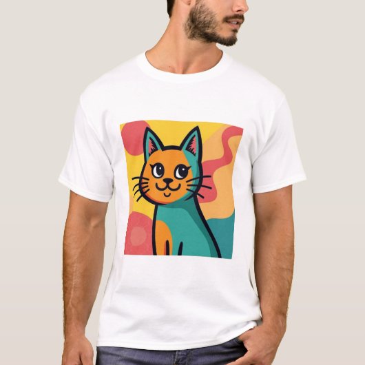 かわいい猫 Tシャツ (正面)