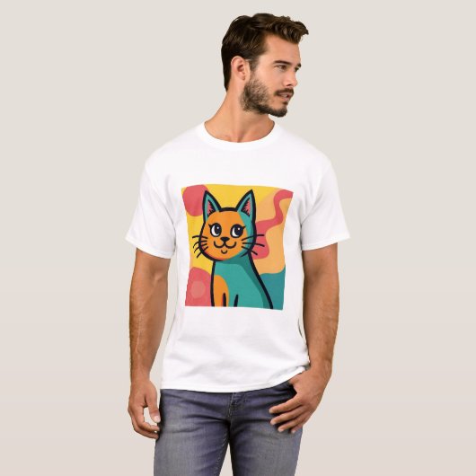 かわいい猫 Tシャツ (正面フル)