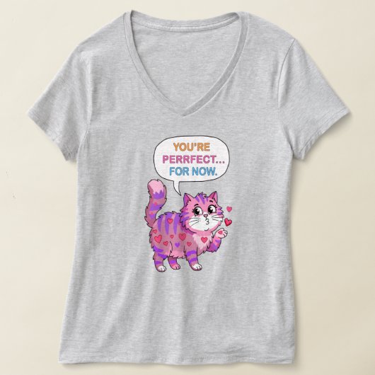 かわいい猫 Tシャツ (レイダウン)