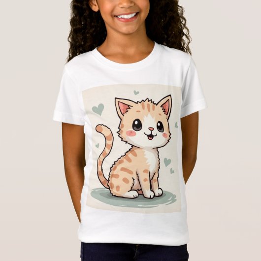 かわいい猫 Tシャツ (正面)