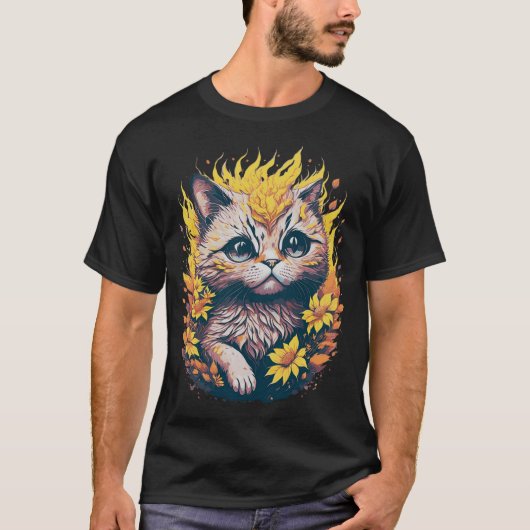 かわいい猫 Tシャツ (正面)