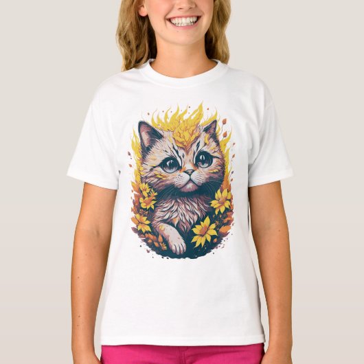 かわいい猫 Tシャツ (正面)