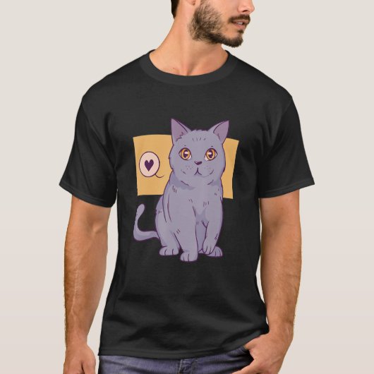 かわいい猫 Tシャツ (正面)