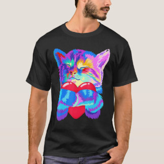 かわいい猫+T+猫アート+猫の飼い主 Tシャツ