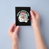 かわいい猫in雪ギアwith雪だるまアート チラシ (手)