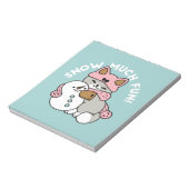 かわいい猫in雪ギアwith雪だるまアート ノートパッド (回転)