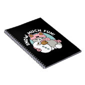 かわいい猫in雪ギアwith雪だるまアート ノートブック (右側)