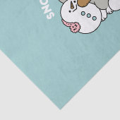 かわいい猫in雪ギアwith雪だるまアート 薄葉紙 (詳細)