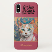 かわいい猫iPhone / iPadケース Case-Mate iPhoneケース (裏面)
