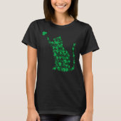 かわいい猫St patricks dayクローバーラッキーキャットマムシャム Tシャツ (正面)