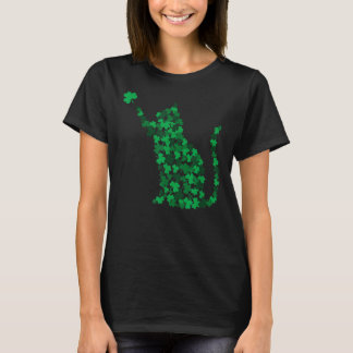 かわいい猫St patricks dayクローバーラッキーキャットマムシャム Tシャツ