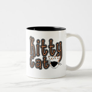 かわいい猫Tシャツとギフト ツートーンマグカップ