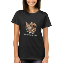かわいい猫Tシャツ - おやつ目当てで来ました
