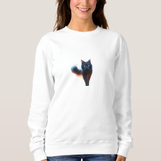 かわいい猫Tシャツ スウェットシャツ (正面)