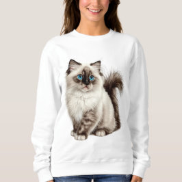 かわいい猫Tシャツ 猫ママ 猫パパ スウェットシャツ