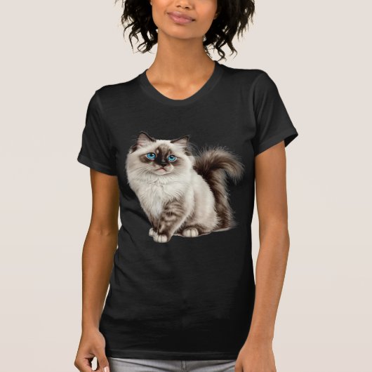かわいい猫Tシャツ 猫ママ 猫パパ Tシャツ (正面)