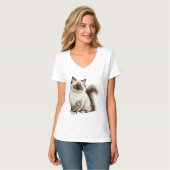 かわいい猫Tシャツ 猫ママ 猫パパ Tシャツ (正面フル)