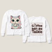 かわいい猫Tシャツ – 猫好きにぴったり (デザイン 正面＆背面)